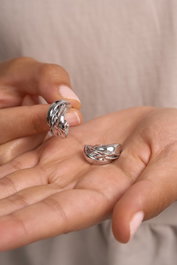 Heliophilia Silver Pendientes de Plata Plateados